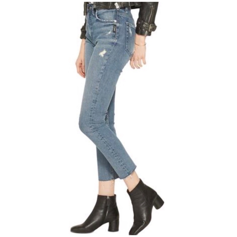 Silver Jeans Frisco Straight Leg size 31 x 28 Distressed Medium Wash Stretch